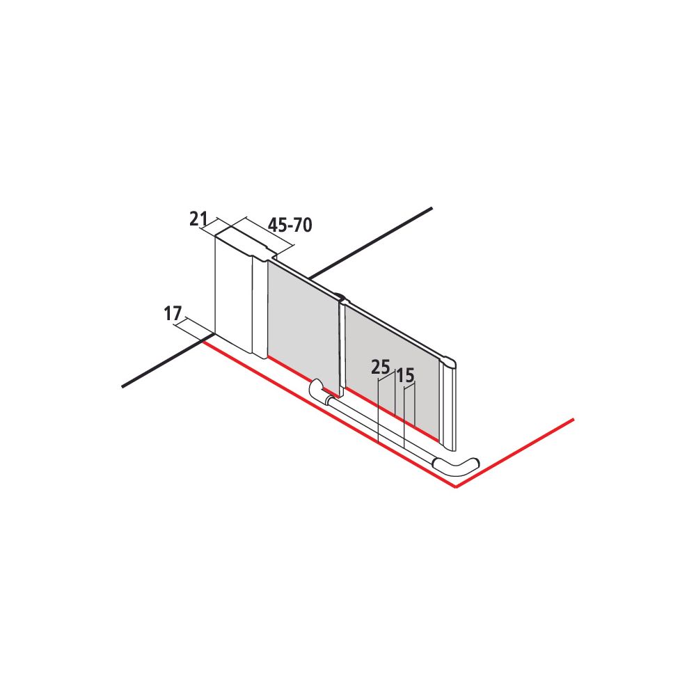Kermi Duschkabine Liga Eckeinstieg 2T Schwingtür Festfeld Halbteil ETR 2000x930x2... KERMI-LIETR09320VAK 4051484588382 (Abb. 10)