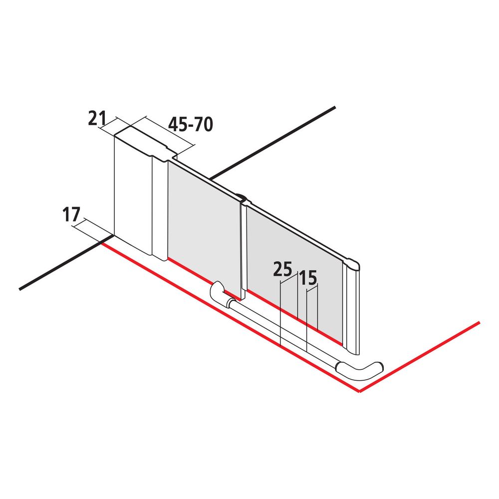 Kermi Duschkabine Liga Eckeinstieg 2T Schwingtür Festfeld Halbteil ETR 2000x930x2... KERMI-LIETR09320VAK 4051484588382 (Abb. 11)