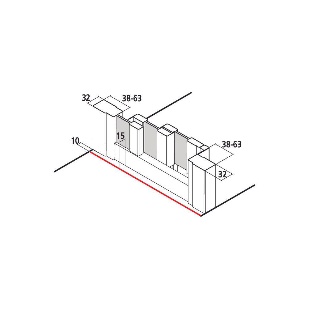 Kermi Duschkabine Liga Gleittür 3T Festfeld G3R 1850x900x32mm ESG Klar 4mm Silber... KERMI-LIG3R090181PK 4051484591337 (Abb. 10)