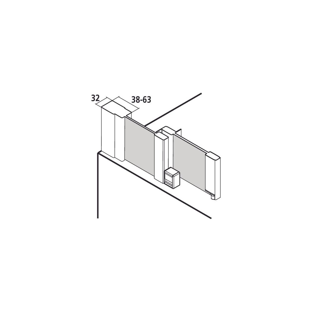 Kermi Duschkabine Liga Gleittür 2T Festfeld H2L 1500x1000x32mm ESG Klar 4mm Silber... KERMI-LIH2L100151AK 4051484656753 (Abb. 7)