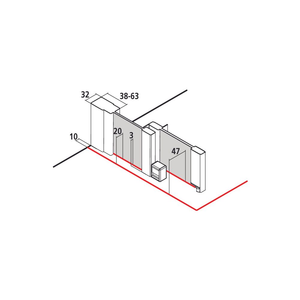 Kermi Walk-In Wall Liga Gleittürsegment J2L 2000x1200x32mm ESG Klar 4mm Silber Mat... KERMI-LIJ2L120201AK 4051484657118 (Abb. 9)