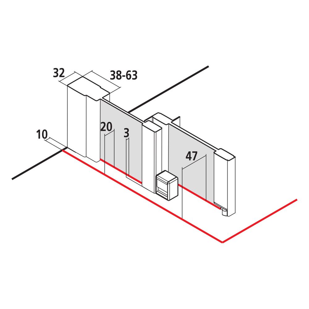 Kermi Walk-In Wall Liga Gleittürsegment J2L 2000x1200x32mm ESG Klar 4mm Silber Ma... KERMI-LIJ2L120201AK 4051484657118 (Abb. 12)
