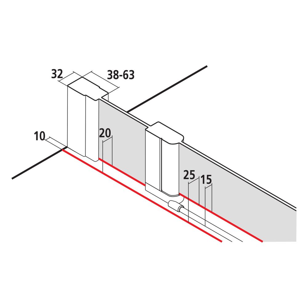 Kermi Duschkabine Liga Viertelkreis Pendel Festfeld P55 1850x900x32mm ESG Klar 4m... KERMI-LIP55090181AK 4051484409076 (Abb. 18)