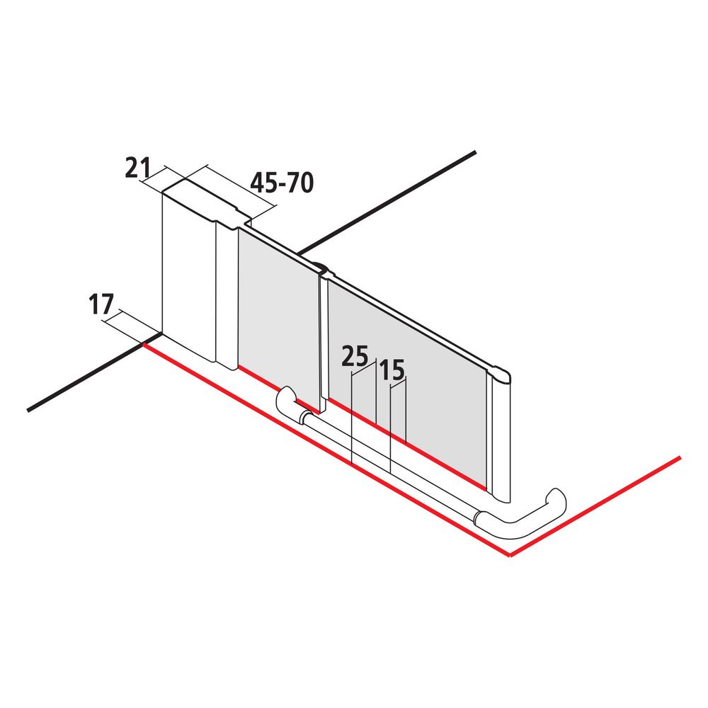 Kermi Schwingtür LIGA SNL 1000x 2000 BV: 975-1000 SIHG ESG STR4 CLE... KERMI-LISNL10020VQK 4051484796503 (Abb. 18)