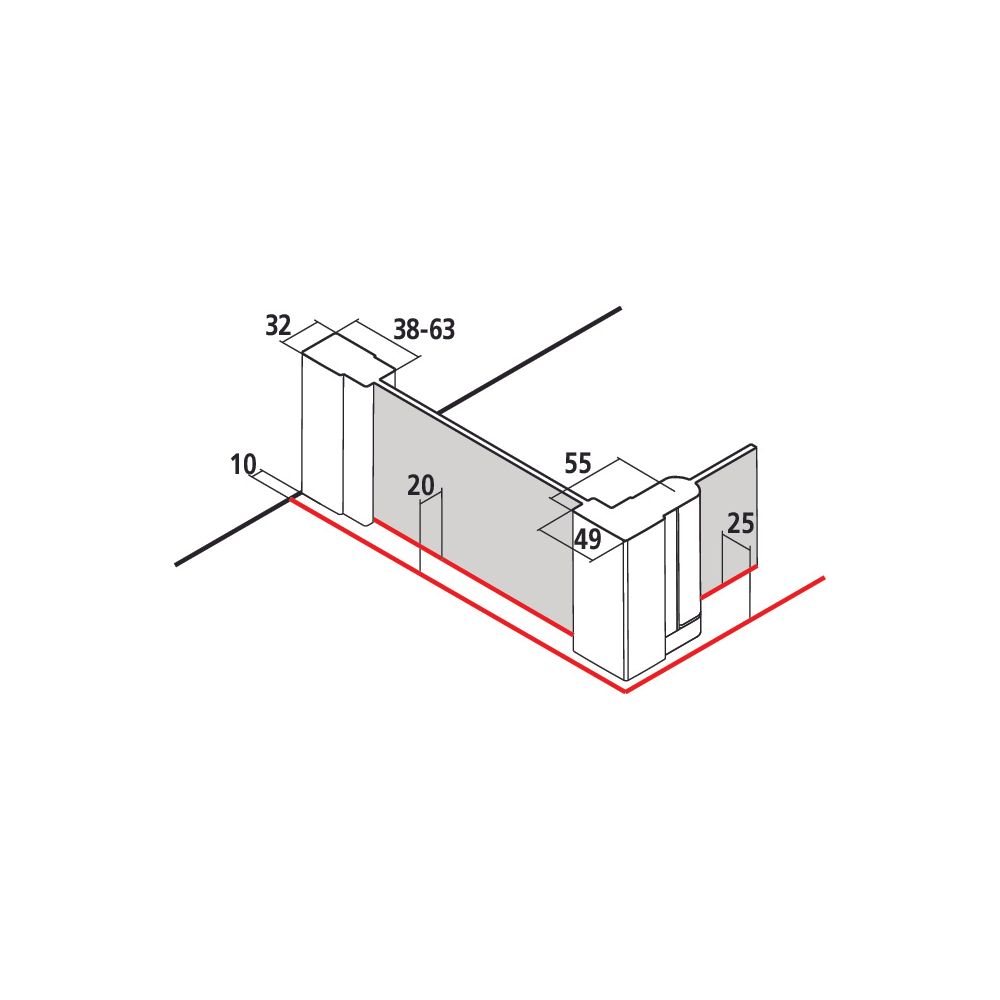Kermi Walk-In Wall Liga beweglich Flügel T1R 2000x1200x32mm ESG Klar 5mm Silber M... KERMI-LIT1R120201PK 4051484467670 (Abb. 10)