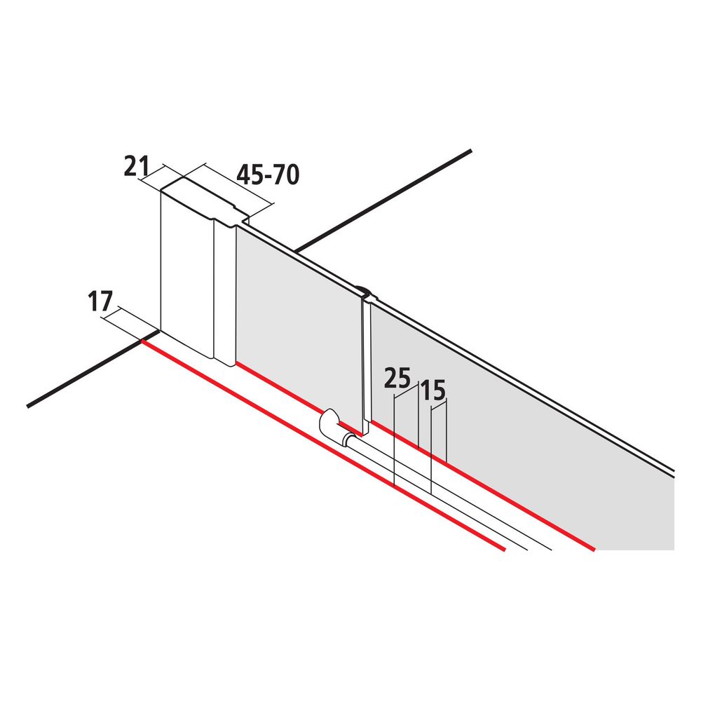 Kermi Duschkabine Liga Viertelkreis Schwingtür Festfeld T55 2000x900x21mm ESG Kla... KERMI-LIT5509020VPK 4051484593409 (Abb. 12)