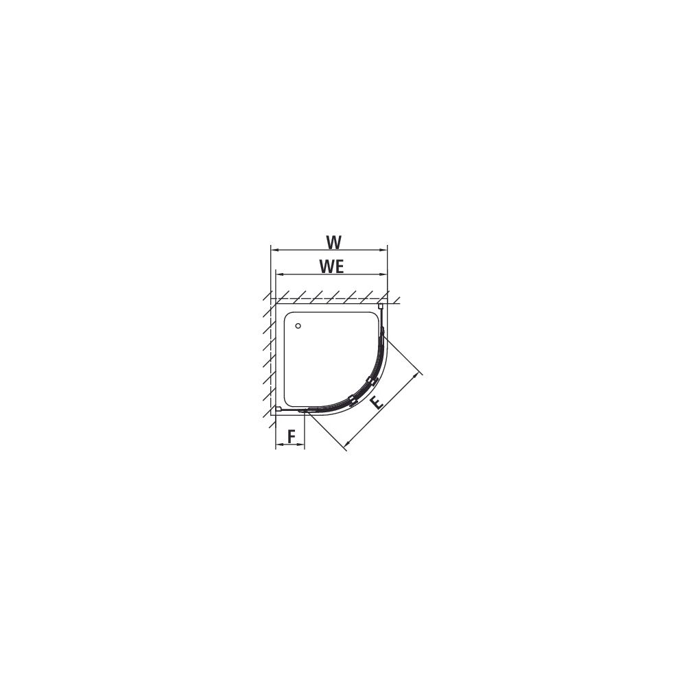 Kermi Duschkabine Mena Viertelkreis Pendel Festfeld P50 2000x900x33mm ESG Klar 6mm... KERMI-MEP50090203AK 4051484891307 (Abb. 3)