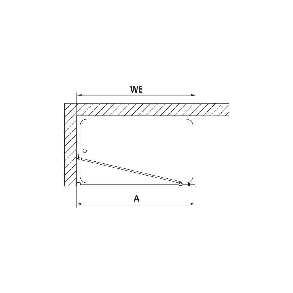 Kermi Walk-In Wall Mena TWG 2000x800x33mm ESG Klar 8mm Silber Hochglanz Anschlag l... KERMI-METWG08020VAK 4051484868286 (Abb. 6)