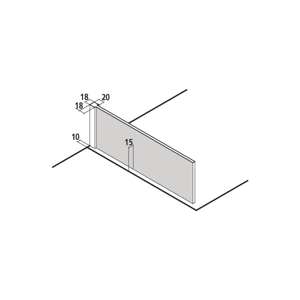Kermi Walk-In Wall Mena TPF 2000x900x18mm ESG Klar 8mm Silber Hochglanz Anschlag l... KERMI-METPF09020VPK 4051484865797 (Abb. 7)