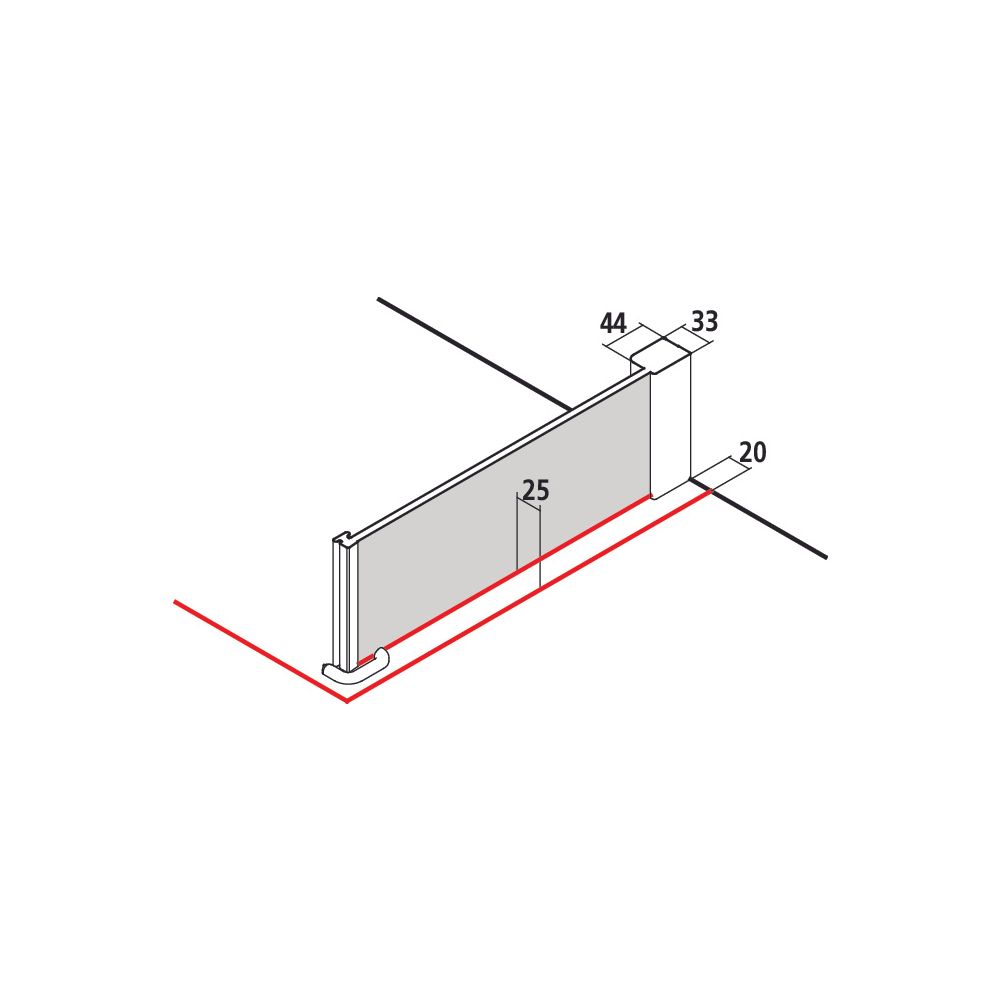 Kermi Seitenwand Mena TWP 2000x1000x33mm ESG Klar 8mm Schwarz Soft Anschlag links/... KERMI-METWP100203AK 4051484869184 (Abb. 5)