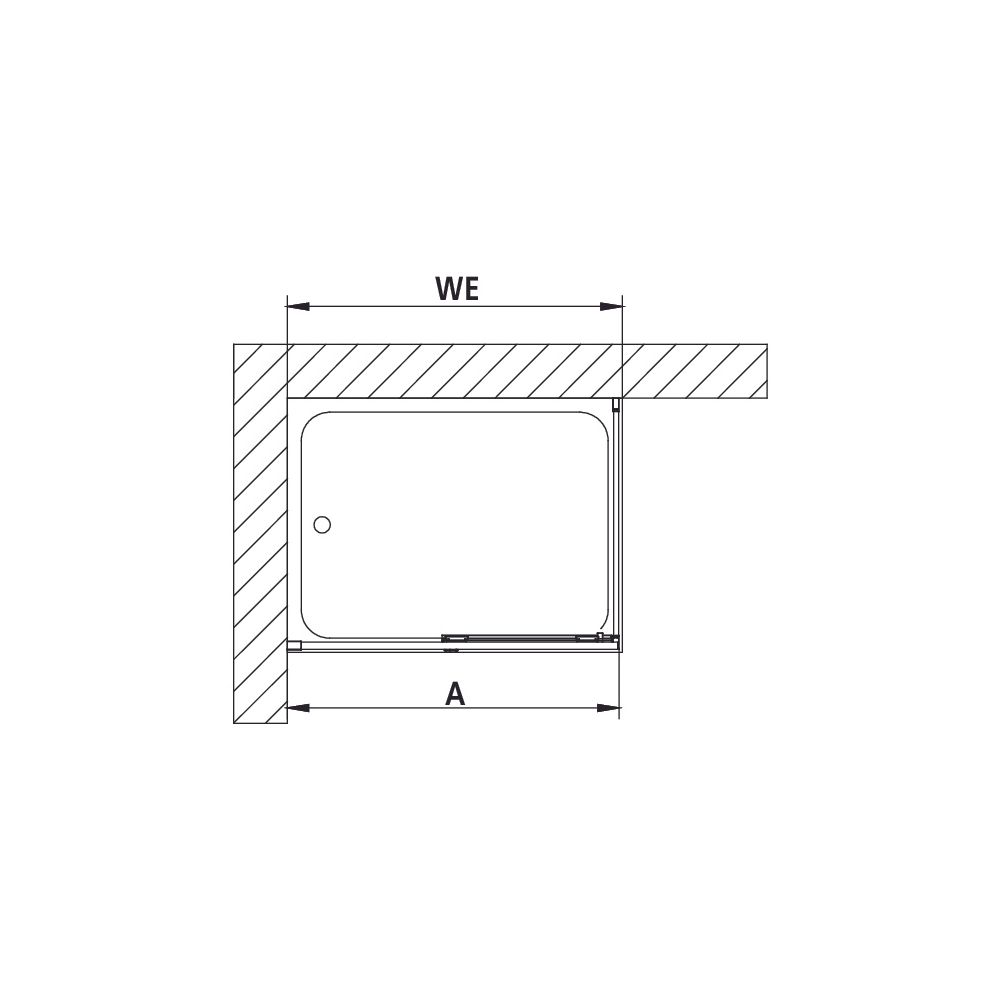 Kermi Walk-In Wall Nica Gleittürsegment J2L 2000x1400x32mm ESG Klar 6mm Silber Hoc... KERMI-NIJ2L14020VPK 4051484572442 (Abb. 2)
