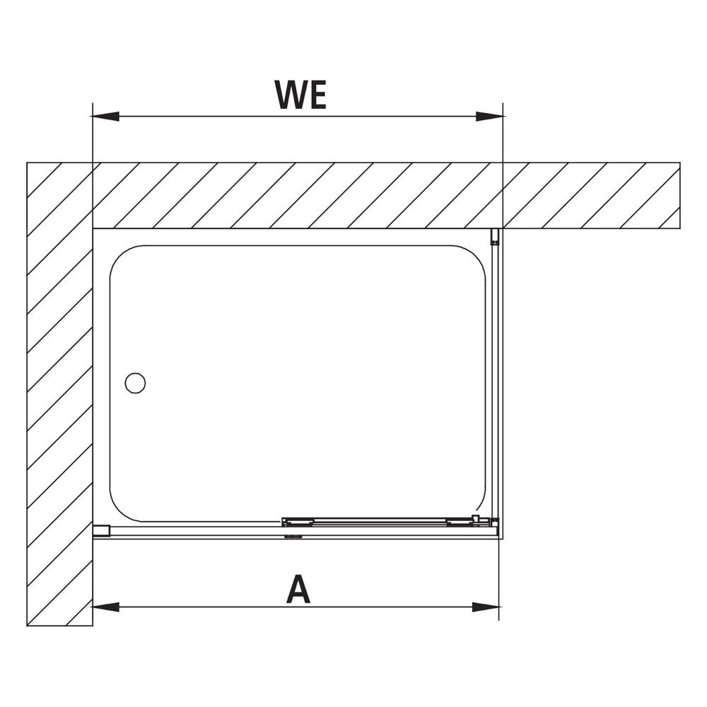 Kermi Walk-In Wall Nica Gleittürsegment J2L 2000x1400x32mm ESG Klar 6mm Silber Hoc... KERMI-NIJ2L14020VPK 4051484572442 (Abb. 4)