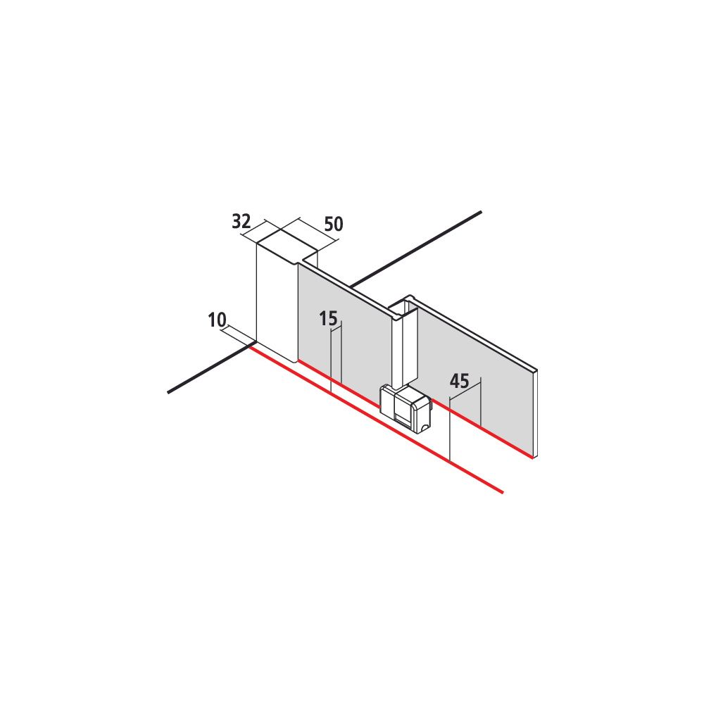 Kermi Walk-In Wall Nica Gleittürsegment J2L 2000x1400x32mm ESG Klar 6mm Silber Hoc... KERMI-NIJ2L14020VPK 4051484572442 (Abb. 3)