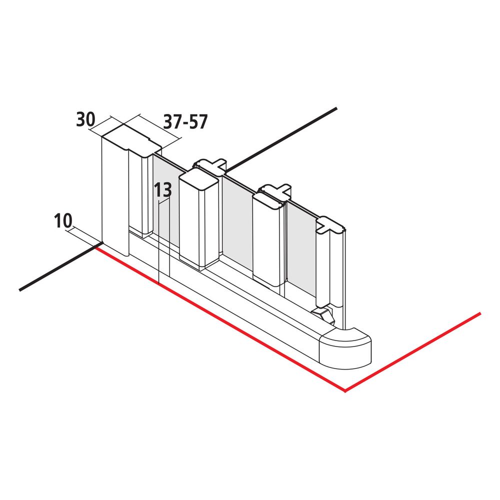 Kermi Duschkabine Nova 2000 Eckeinstieg 3T Gleittür Halbteil ED3 1850x800x30mm Ker... KERMI-N2ED30801811K 4046383214173 (Abb. 6)