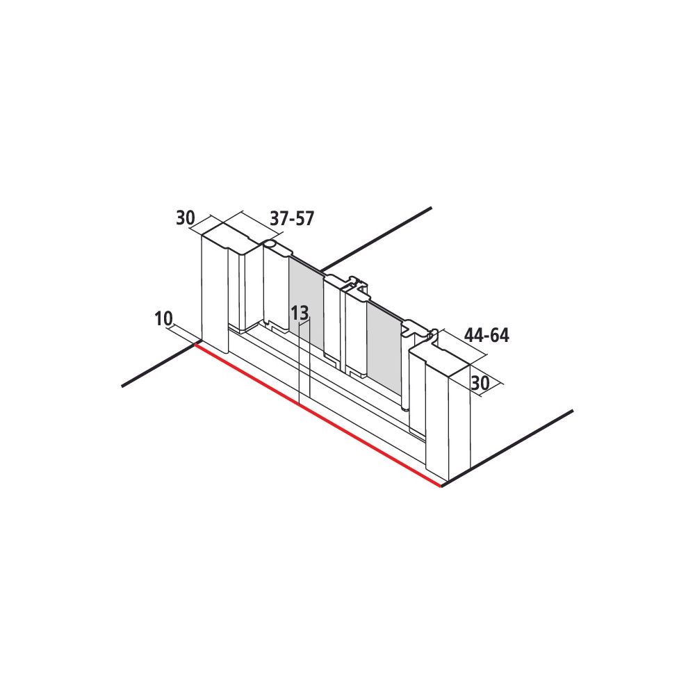 Kermi Duschkabine Nova 2000 Falttür FTD 1850x900x30mm Kerolan Fontana 3mm Silber M... KERMI-N2FTD0901811K 4046383220082 (Abb. 3)