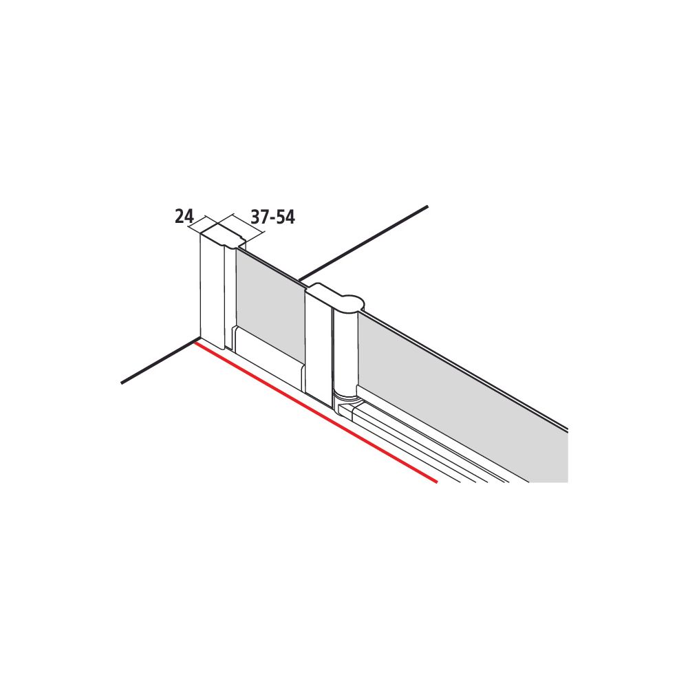 Kermi Duschkabine Nova 2000 Viertelkreis Pendel Festfeld P53 1850x900x24mm Kerolan... KERMI-N2P530901811K 4046383221461 (Abb. 4)