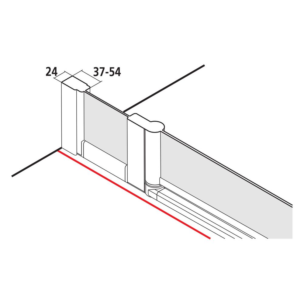 Kermi Duschkabine Nova 2000 Viertelkreis Pendel Festfeld P53 1850x900x24mm Kerola... KERMI-N2P530901811K 4046383221461 (Abb. 10)