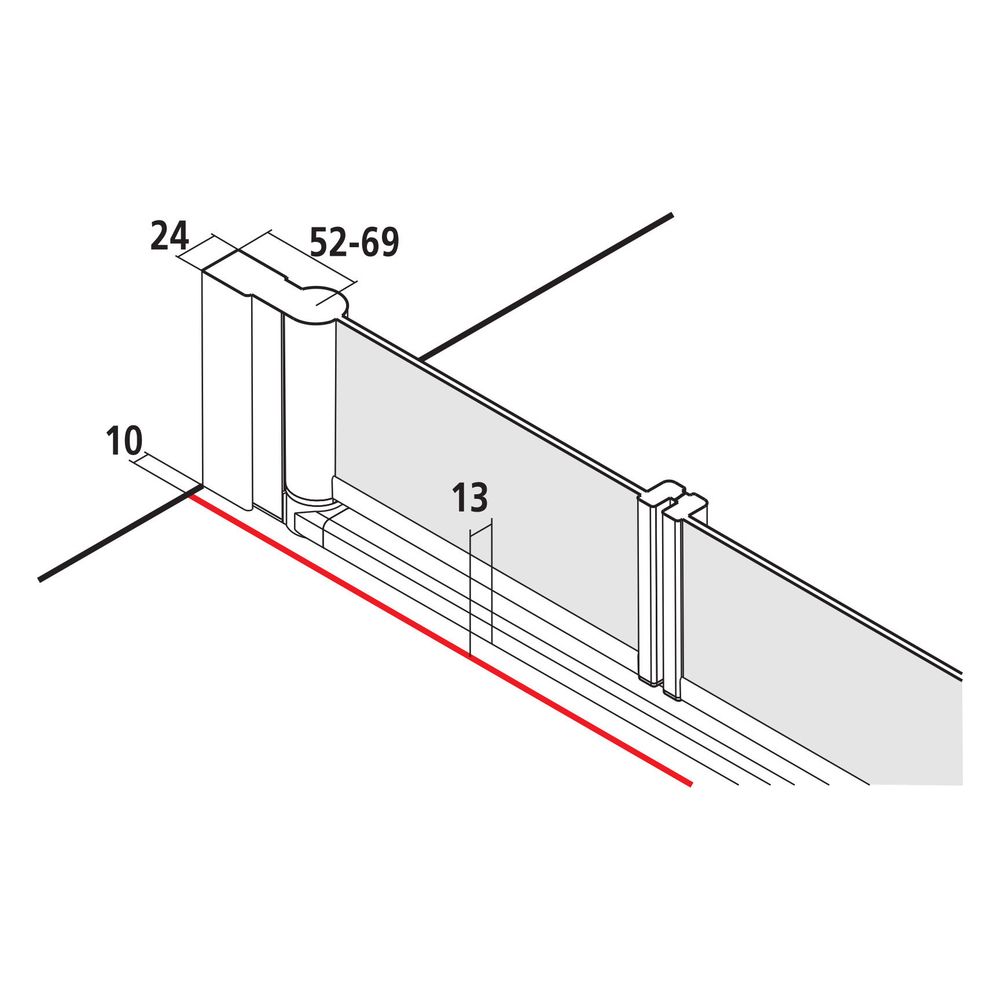 Kermi Duschkabine Nova 2000 Pendeltür PTD 1850x880x24mm Kerolan Fontana 4mm Silber... KERMI-N2PTD0881811K 4051484579069 (Abb. 8)