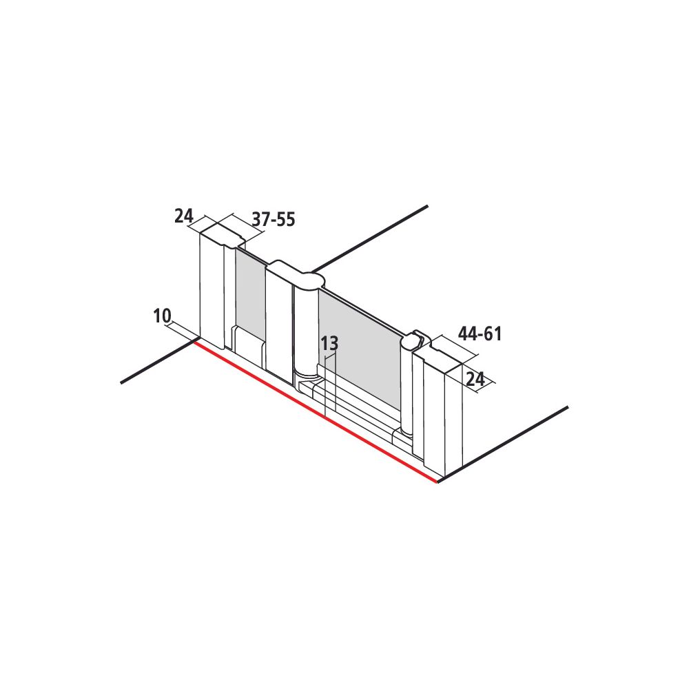 Kermi Duschkabine Nova 2000 Schwingtür mit Festfeld SFW 1850x900x24mm Kerolan Font... KERMI-N2SFW0901811K 4046383226213 (Abb. 3)