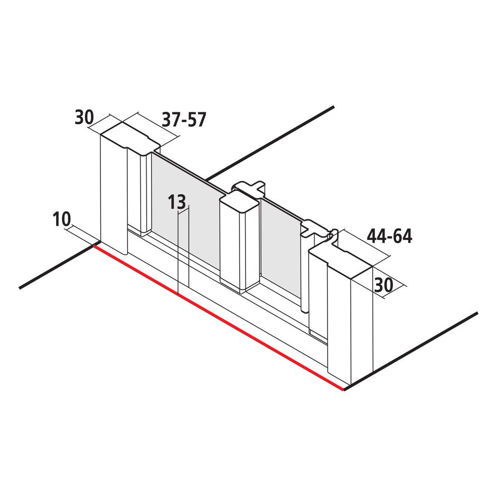 Kermi Duschkabine Nova 2000 Gleittür 2T Festfeld ST2 1850x1100x30mm Kerolan Fontan... KERMI-N2ST21101811K 4046383226572 (Abb. 9)