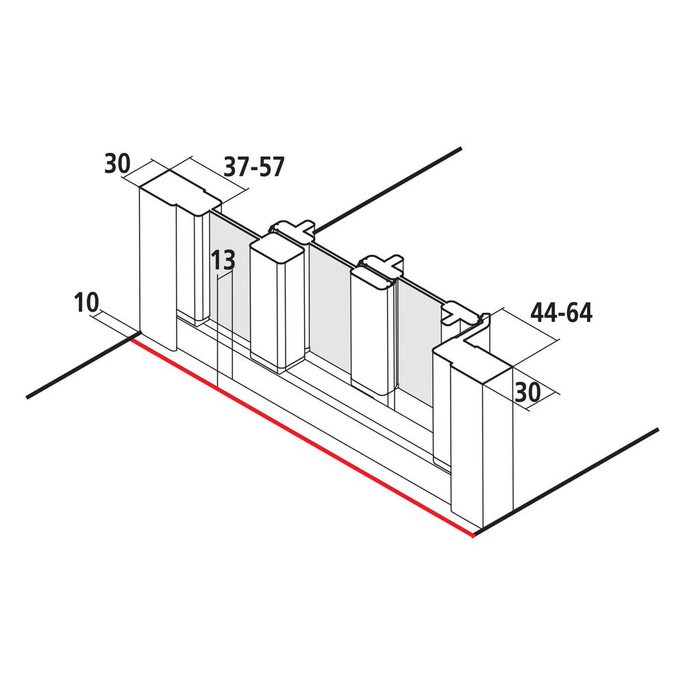 Kermi Duschkabine Nova 2000 Gleittür 3T Festfeld ST3 1850x900x30mm Kerolan Fontana... KERMI-N2ST30901811K 4046383228194 (Abb. 8)
