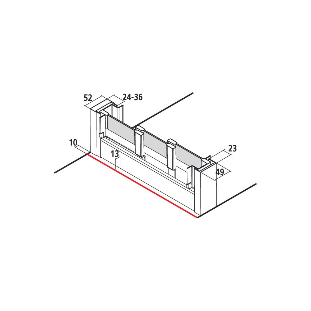 Kermi Duschkabine Nova 2000 Gleittür 3-teilig STD 1850x800x52mm Kerolan Fontana 3m... KERMI-N2STD0801811K 4046383228903 (Abb. 3)