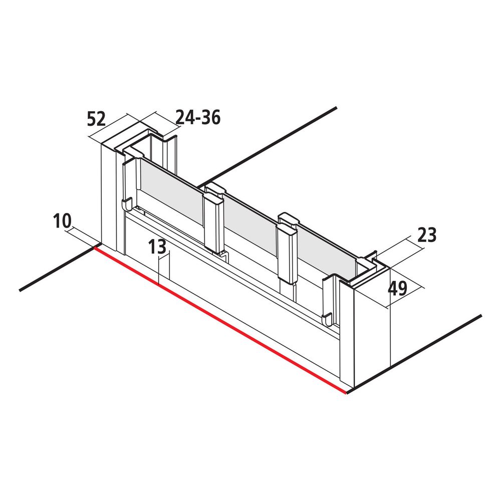 Kermi Duschkabine Nova 2000 Gleittür 3-teilig STD 1850x800x52mm Kerolan Fontana 3... KERMI-N2STD0801811K 4046383228903 (Abb. 12)