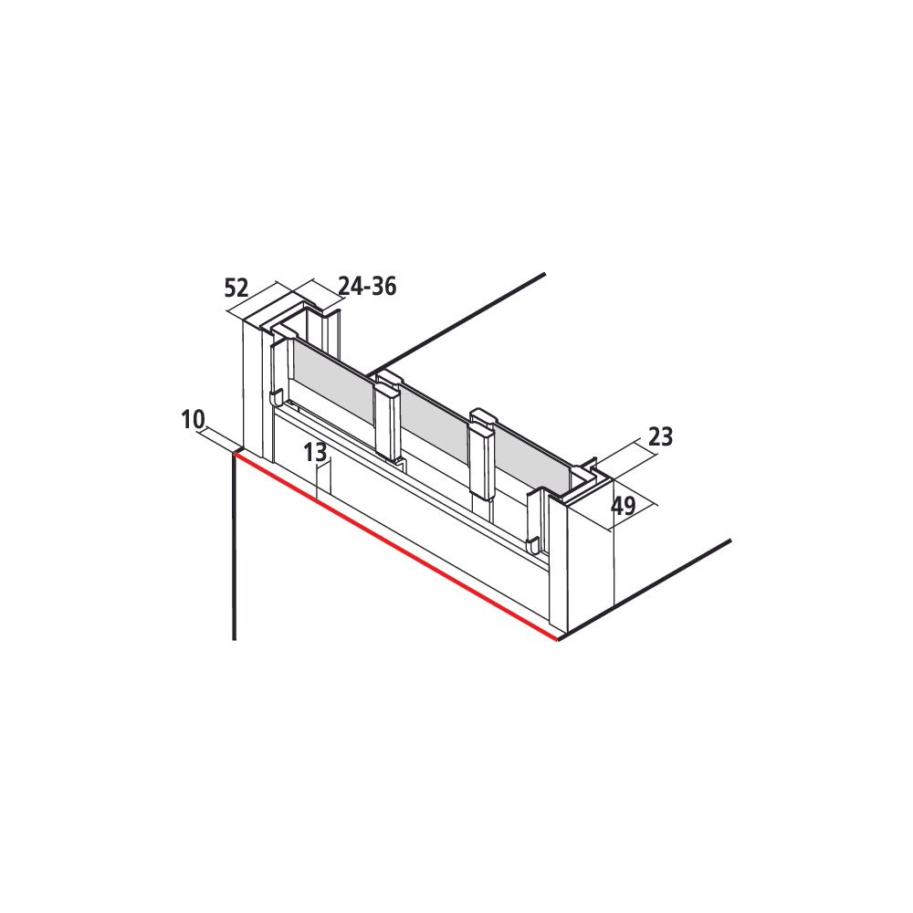 Kermi Duschkabine Nova 2000 Gleittür 3-teilig STD 1850x800x52mm Kerolan Fontana 3m... KERMI-N2STD0801811K 4046383228903 (Abb. 8)