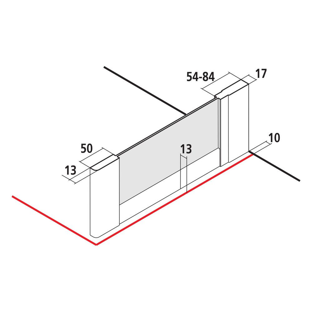 Kermi Seitenwand Nova 2000 TWD 1850x750x17mm Kerolan Fontana 3mm Silber Mattglanz ... KERMI-N2TWD0751811K 4046383230456 (Abb. 9)