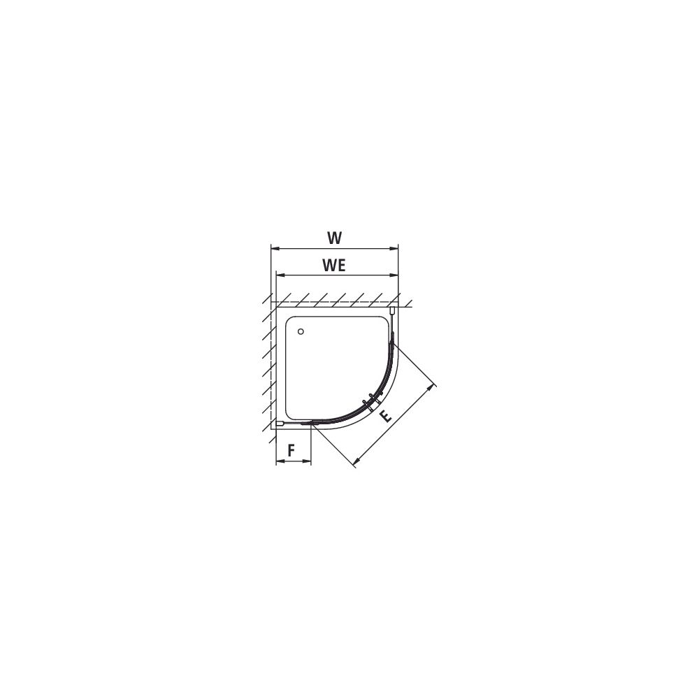 Kermi Duschkabine Pasa XP Viertelkreis Pendel Festfeld P55 1850x900x31mm ESG Klar ... KERMI-PXP55090181PK 4046383923068 (Abb. 5)