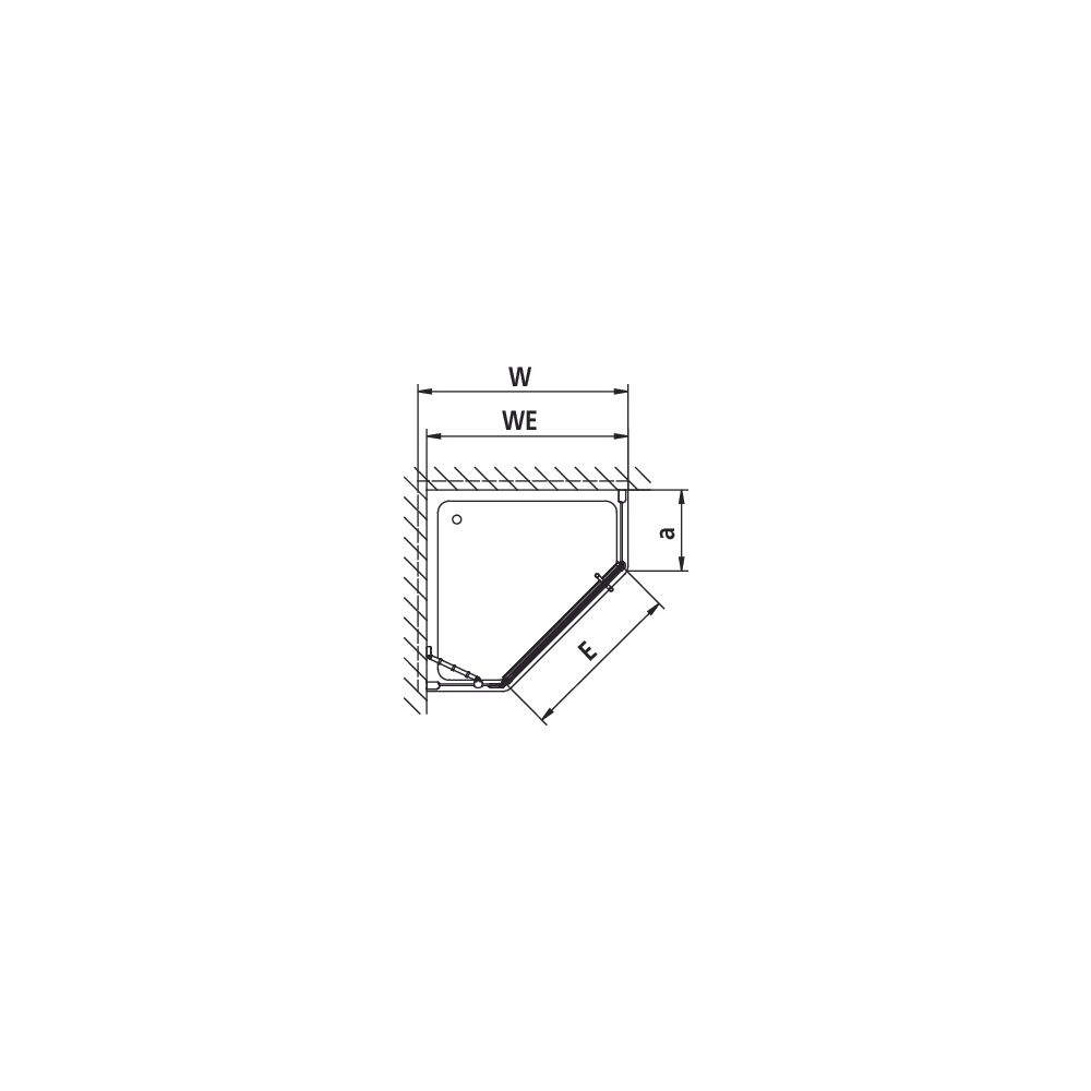 Kermi Duschkabine Pasa XP Fünfeck Pendeltür Festfeld R43 1850x900x31mm ESG Klar 8m... KERMI-PXR43090181AK 4046383926038 (Abb. 2)