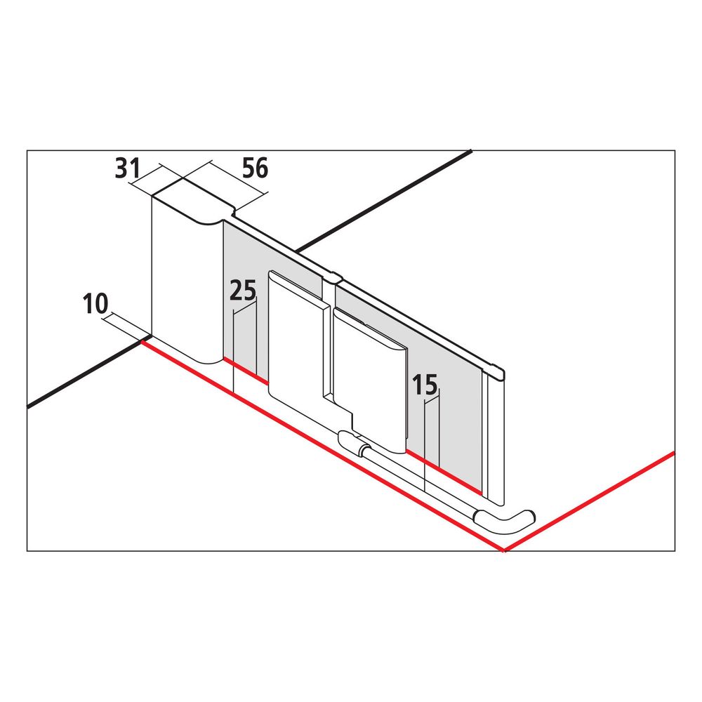 Kermi Duschkabine Pasa XP Eckeinstieg 2T Pendel-Falttür Festfeld Halbteil EPR 2000... KERMI-PXEPR090201PK 4046383917463 (Abb. 3)