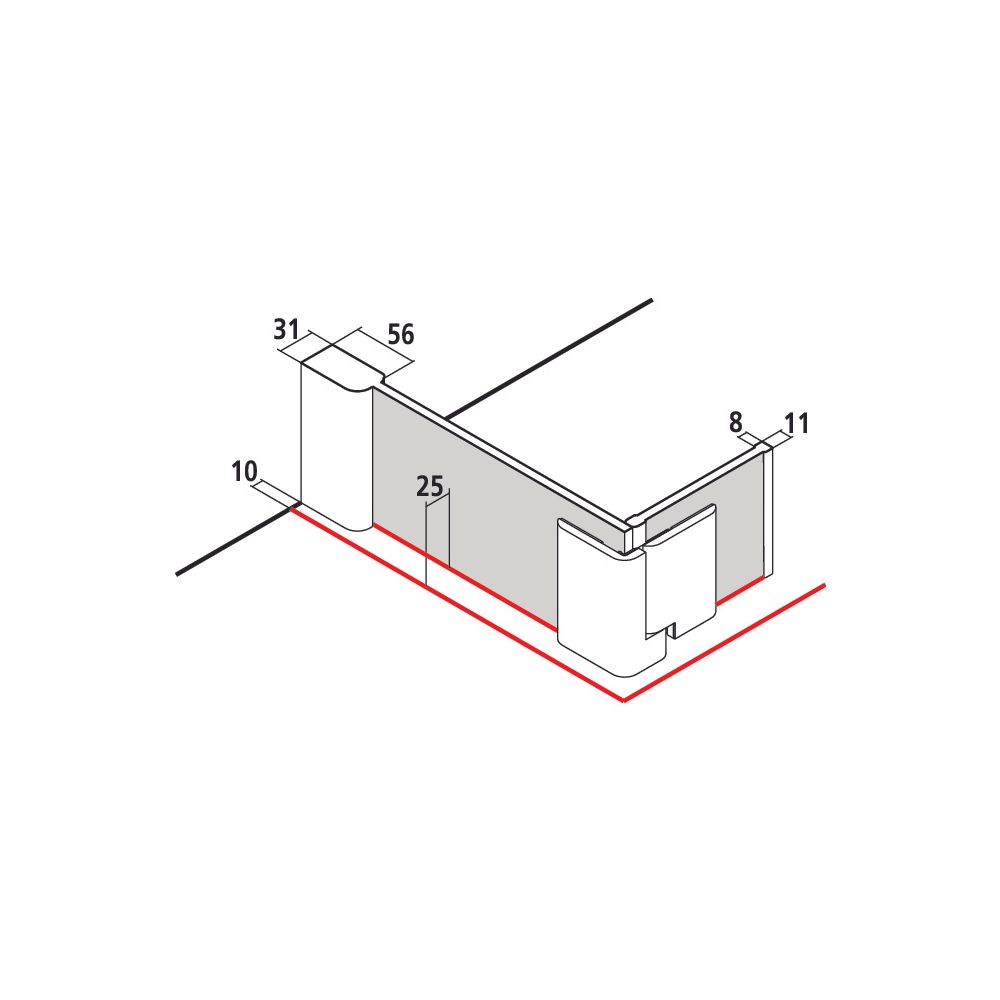 Kermi Walk-In Wall Pasa XP beweglich Flügel T1R 2000x1400x31mm ESG SR Opaco 8mm Si... KERMI-PXT1R14020VYK 4051484172628 (Abb. 5)