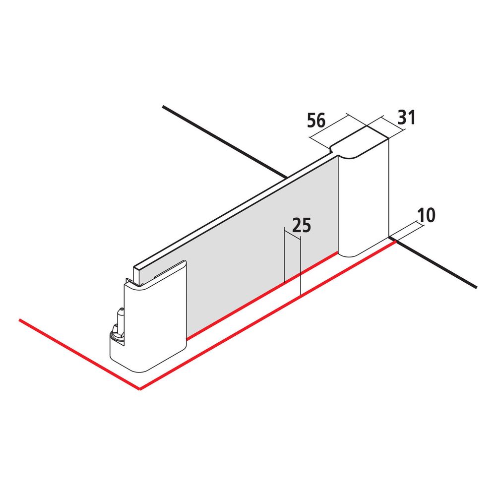 Kermi Seitenwand Pasa XP TFL 2000x900x31mm ESG Klar 8mm Silber Mattglanz Anschlag ... KERMI-PXTFL090201PK 4046383928827 (Abb. 4)