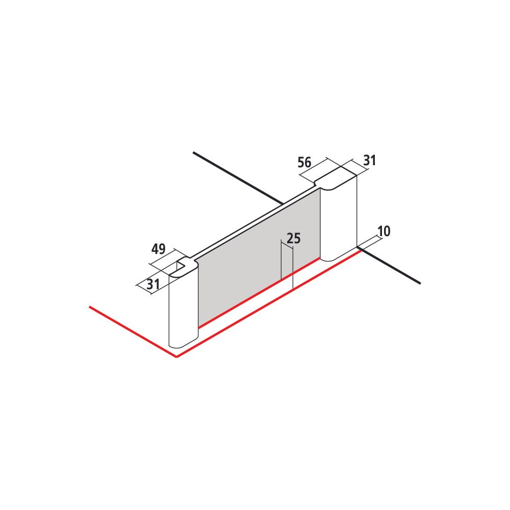 Kermi Seitenwand Pasa XP UWD 1850x750x31mm ESG Klar 8mm Silber Mattglanz Anschlag ... KERMI-PXUWD075181AK 4046383932183 (Abb. 4)