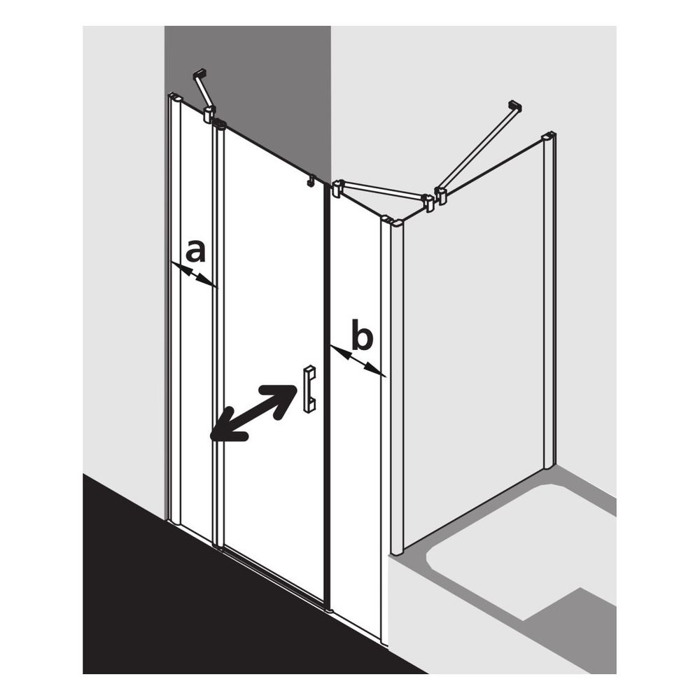 Kermi Duschkabine Pega Pendeltür 1F mit Festfeld 1AL 1850x1000x22mm ESG SR Arena C... KERMI-PE1AL10018VZK 4051484498483 (Abb. 7)