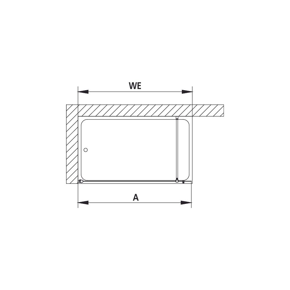 Kermi Walk-In Wall Pega TWF 1850x1400x27mm ESG Klar 6mm Silber Hochglanz Anschlag ... KERMI-PETWF14018VAK 4051484563730 (Abb. 2)