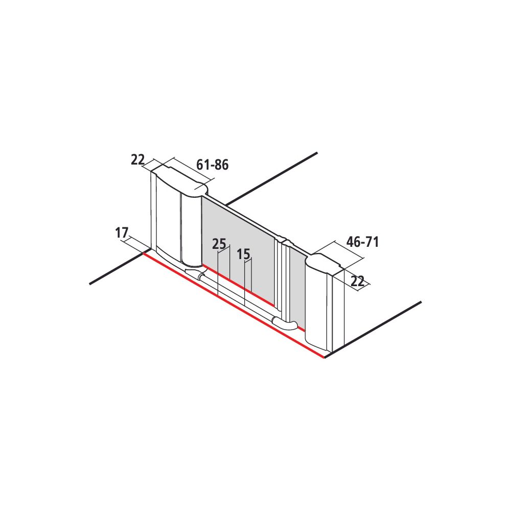Kermi Duschkabine Pega Pendeltür 1F mit Festfeld 1OR 2000x1000x27mm ESG SR Arena C... KERMI-PE1OR10020VZK 4051484520382 (Abb. 2)