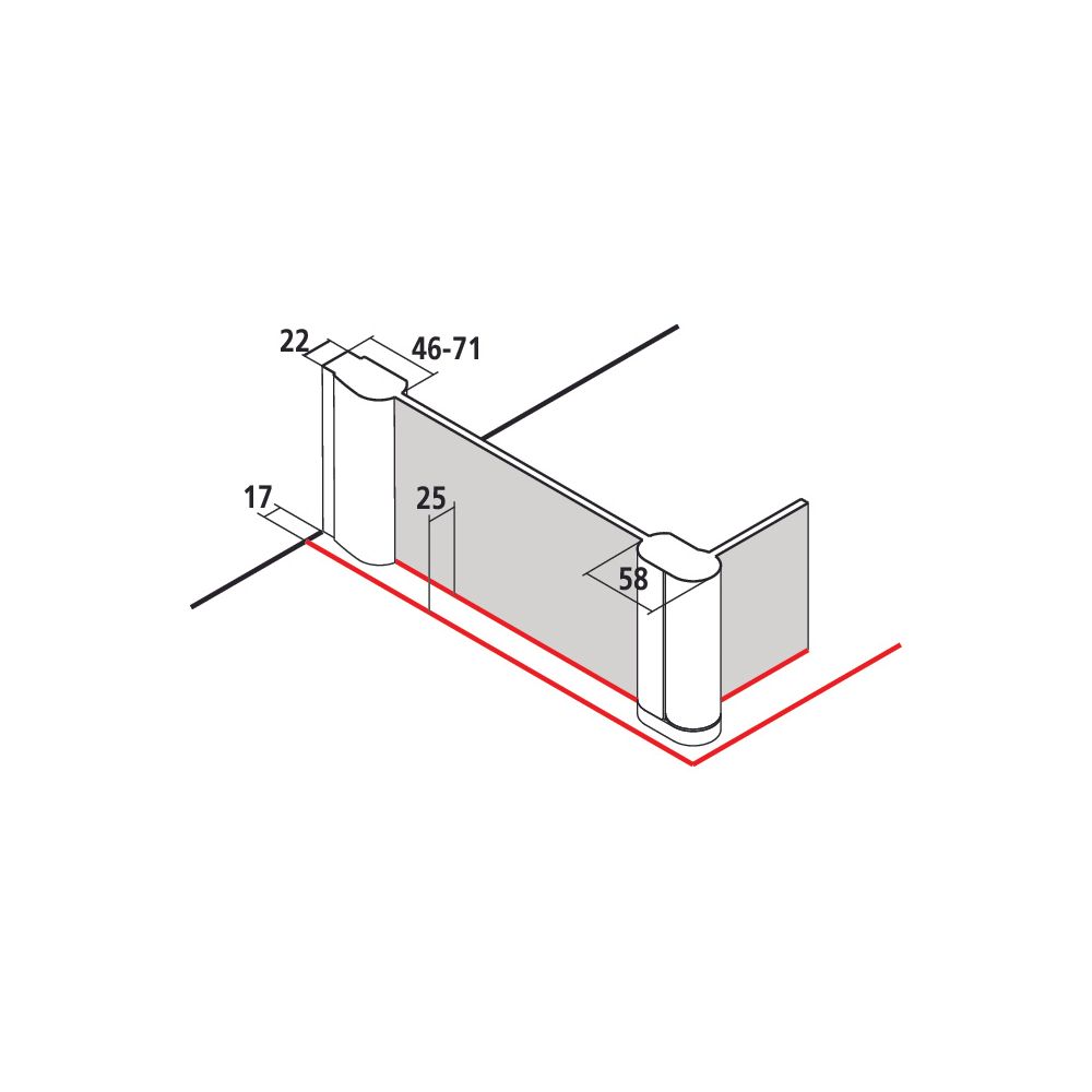 Kermi Walk-In Wall Pega beweglich Flügel TFL 2000x830x27mm ESG SR Arena C 6mm Silb... KERMI-PETFL08320VZK 4051484555322 (Abb. 2)