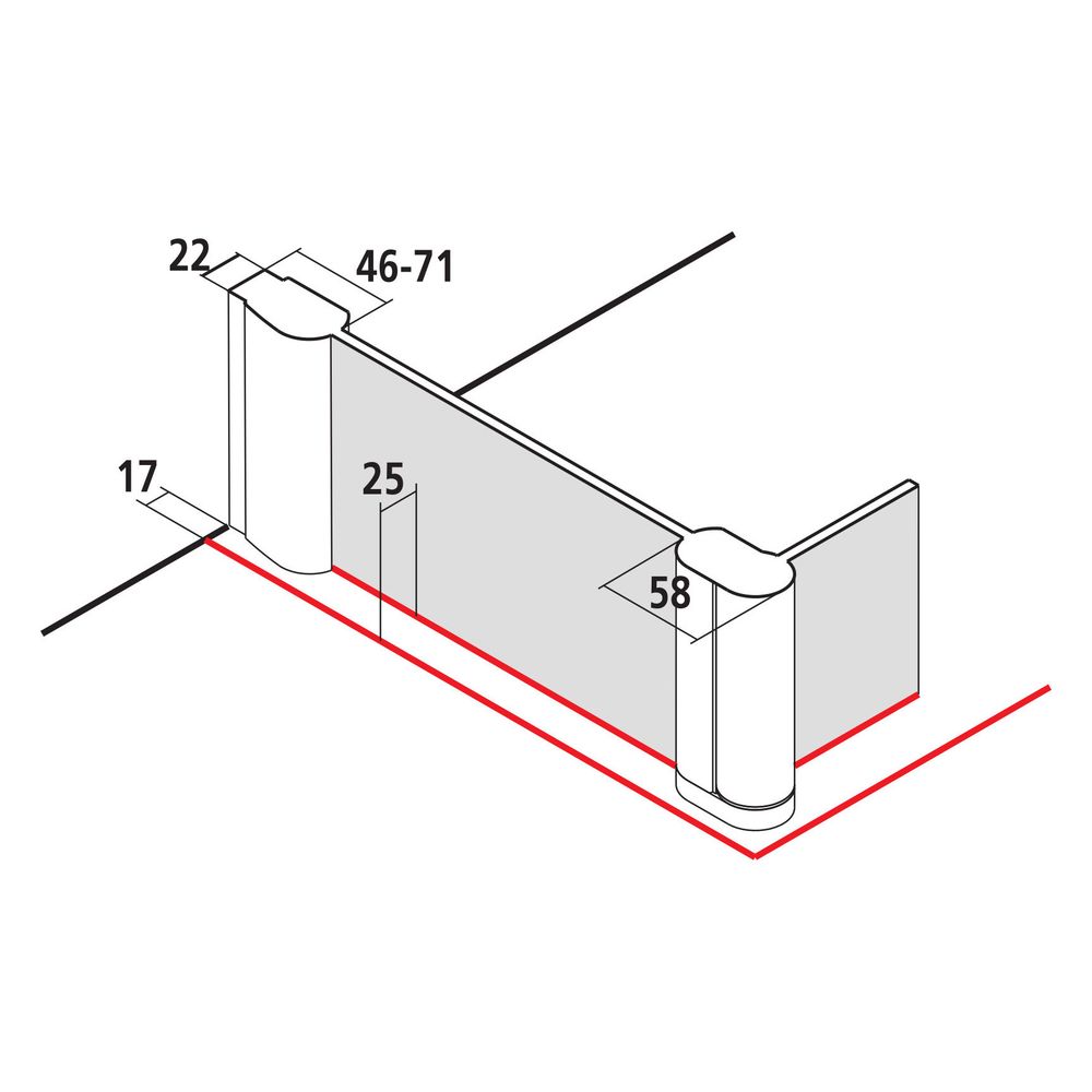 Kermi Walk-In Wall Pega beweglich Flügel TFL 2000x830x27mm ESG SR Arena C 6mm Silb... KERMI-PETFL08320VZK 4051484555322 (Abb. 4)