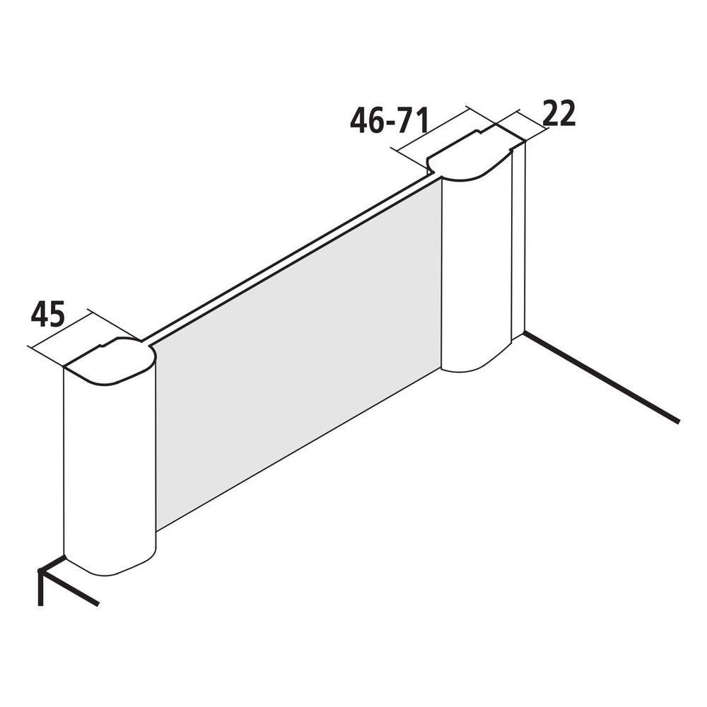 Kermi Seitenwand Pega verkürzt auf Badewanne TVD 1600x700x27mm ESG SR Opaco 6mm Si... KERMI-PETVD07016VYK 4051484558613 (Abb. 6)
