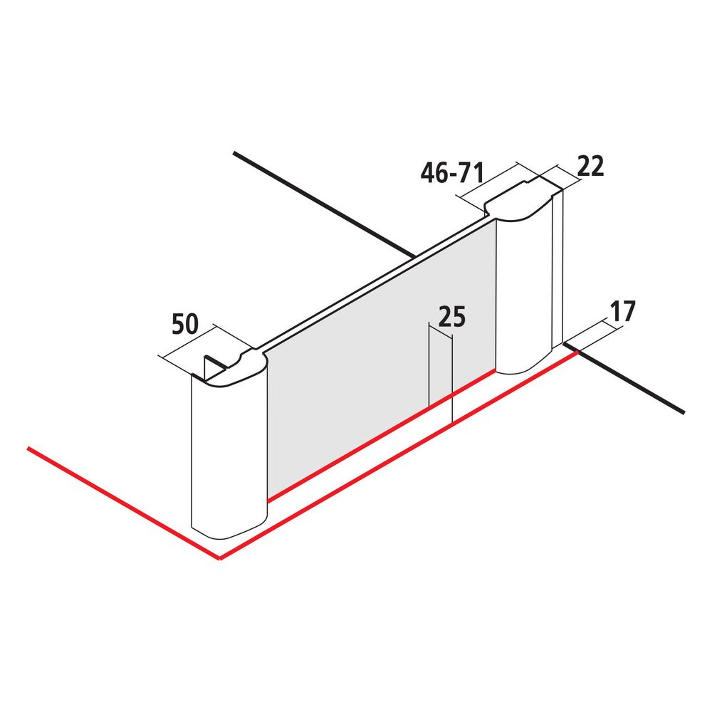 Kermi Seitenwand Pega TWD 2000x900x27mm ESG Klar 6mm Silber Hochglanz Anschlag lin... KERMI-PETWD09020VPK 4051484561279 (Abb. 8)