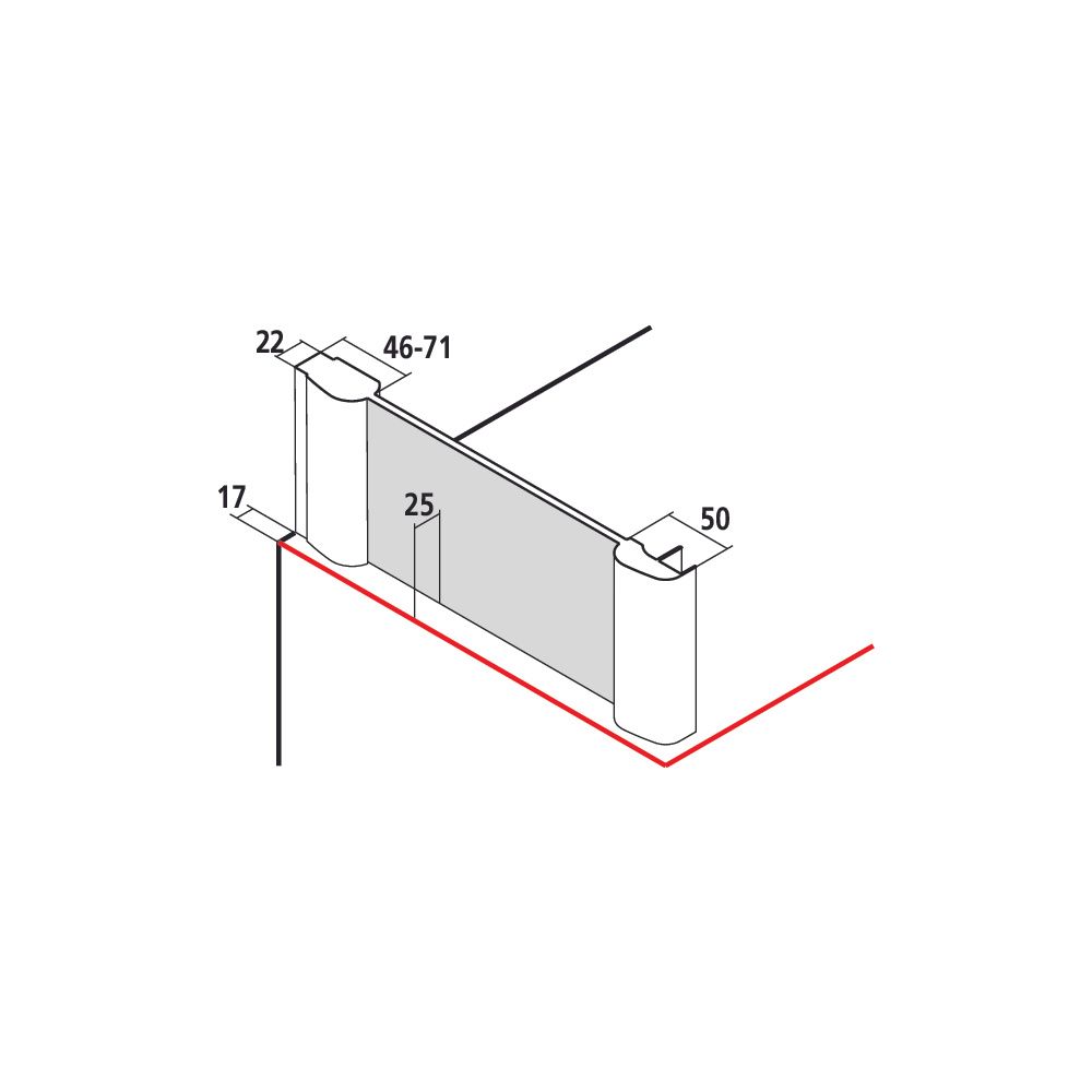 Kermi Seitenwand Pega TWD 2000x900x27mm ESG Klar 6mm Silber Hochglanz Anschlag lin... KERMI-PETWD09020VPK 4051484561279 (Abb. 2)