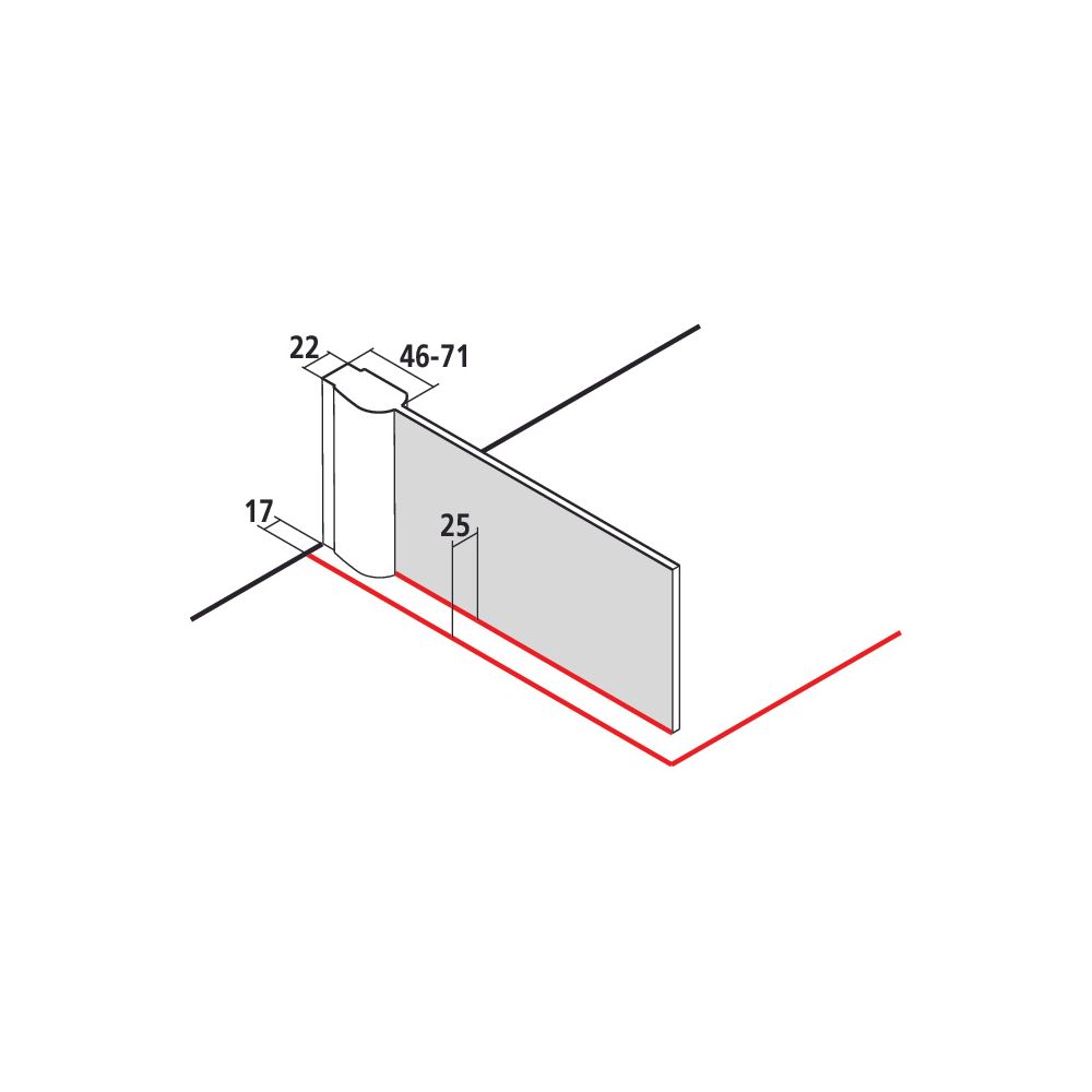 Kermi Walk-In Wall Pega TWF 1850x1400x27mm ESG Klar 6mm Silber Hochglanz Anschlag ... KERMI-PETWF14018VAK 4051484563730 (Abb. 4)