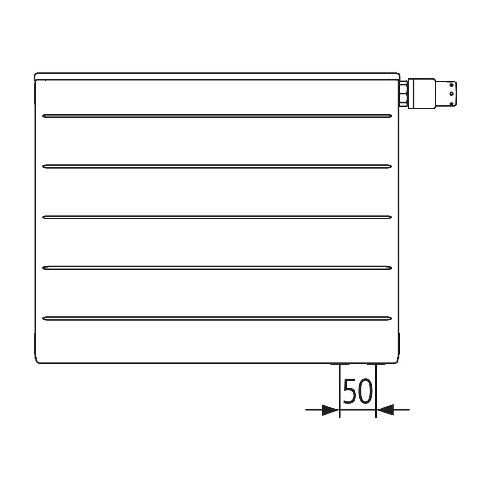 Kermi Line-V therm-x2 Flachheizkörper feinprofiliert Typ 33 605x157x1205mm 2669W... KERMI-PLV330601201R1K 4037486542157 (Abb. 7)