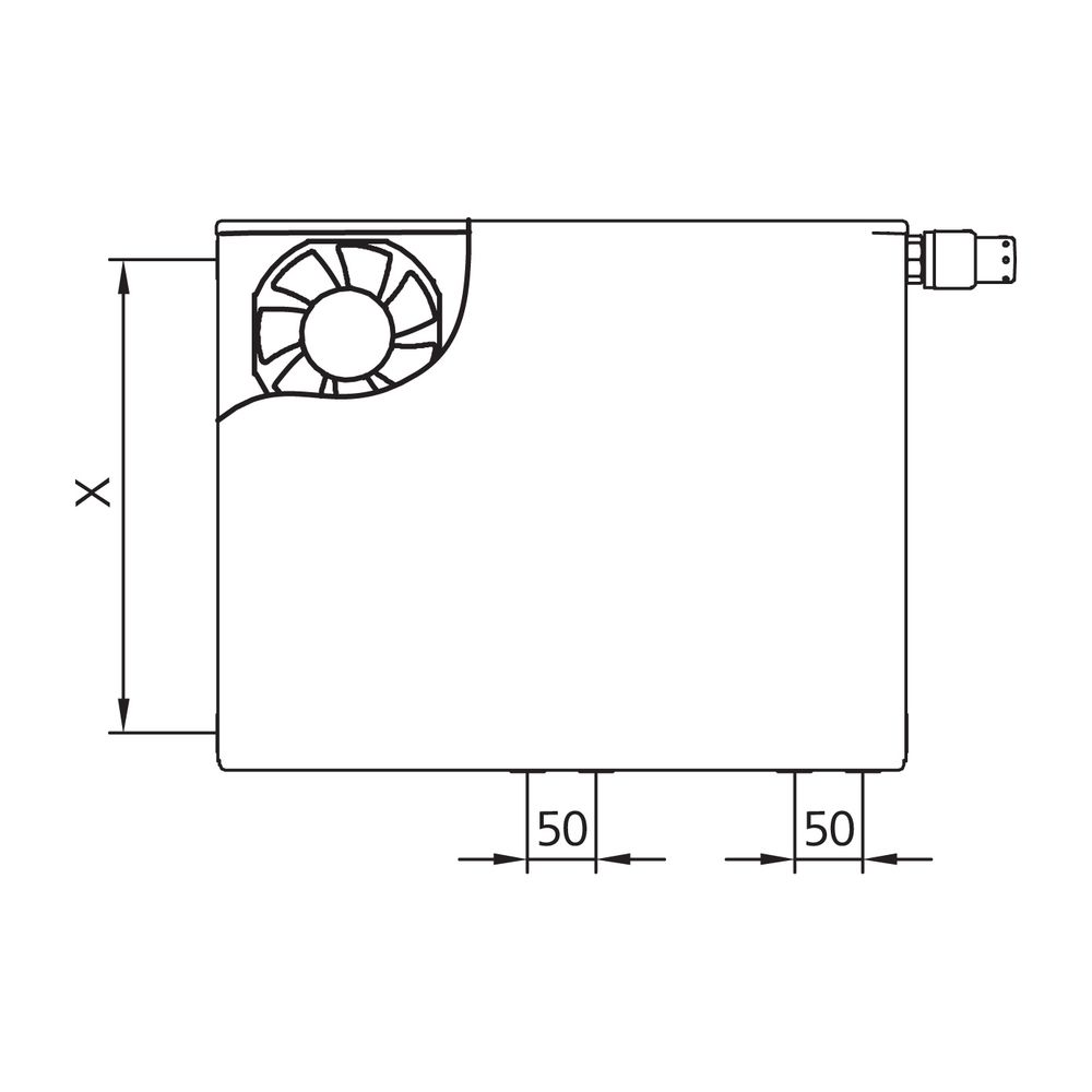 Kermi Plan-Vplus x-flair therm-x2 Wärmepumpenheizkörper glatt Typ 22 Weiß 605x10... KERMI-PTP2L0601601R1K 4051487287497 (Abb. 7)