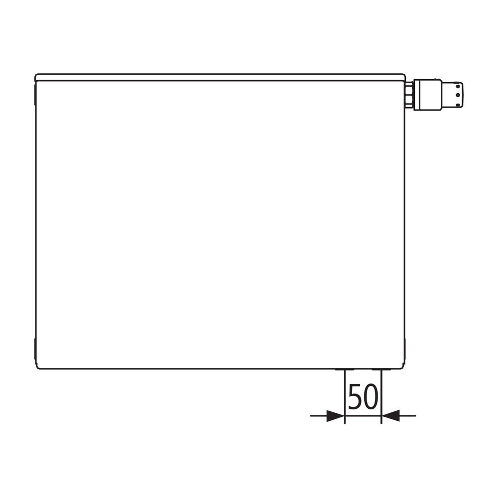 Kermi Plan-V therm-x2 Hygiene Flachheizkörper glatt Typ 30 Weiß 705x157x705mm V... KERMI-PTV300700701R1K 4063769419083 (Abb. 10)