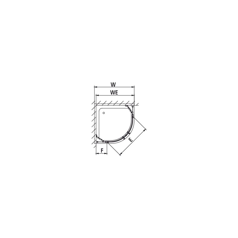 Kermi Duschkabine Raya Viertelkreis Pendel Festfeld P50 2000x800x32mm ESG Klar 6mm... KERMI-RAP5008020VPK 4051484203667 (Abb. 5)