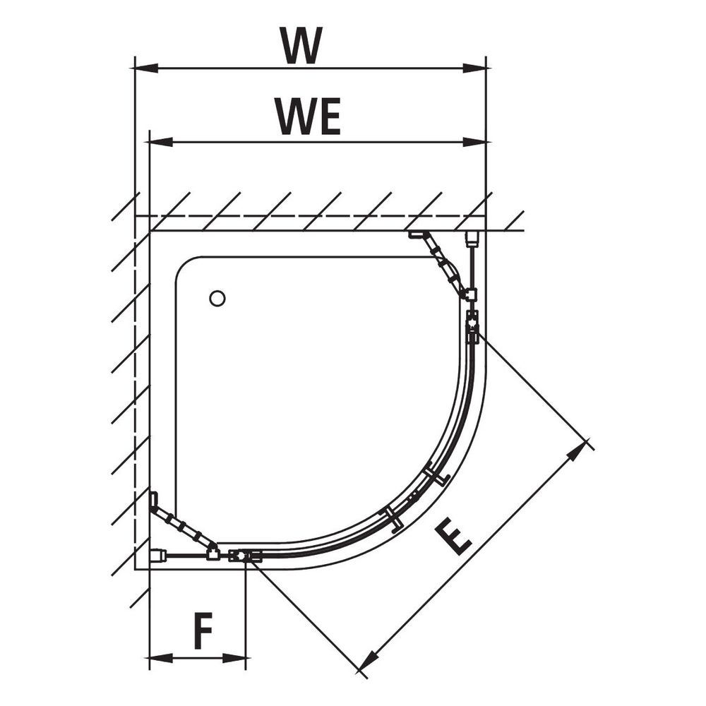 Kermi Duschkabine Raya Viertelkreis Pendel Festfeld P50 2000x800x32mm ESG Klar 6m... KERMI-RAP5008020VPK 4051484203667 (Abb. 10)