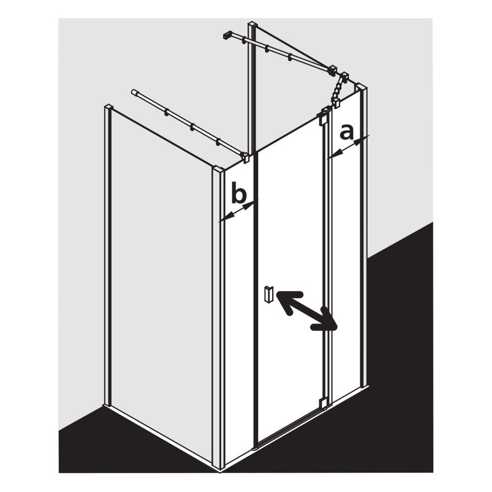 Kermi Duschkabine Raya Pendeltür 1F mit Festfeld 1AR 2000x1400x32mm ESG Klar 6mm S... KERMI-RA1AR140201PK 4051484415541 (Abb. 7)